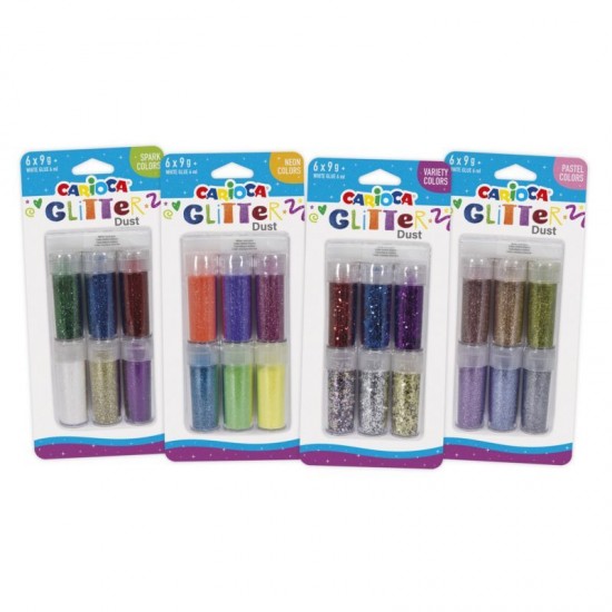 ΧΡΥΣΟΣΚΟΝΗ CARIOCA GLITER DUST+GLUE 6ML 52017